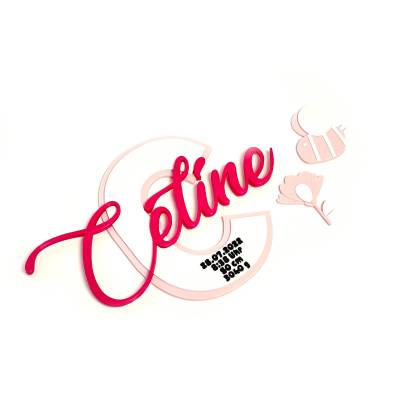 Namensschild, Türschild zur Geburt - personalisiert - mit verschiedenen Tiermotiven