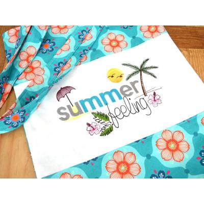 Stickdatei summer feeling Schriftzug verschiedene Größen