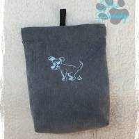 Kotbeutel-Tasche für volle Kotbeutel Grau – Hellblau Bild 1