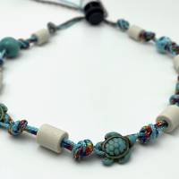 EM Keramik Halsband, Halskette, Schmuckband, Armband für Hund und Mensch - colorful life - turtle Bild 1
