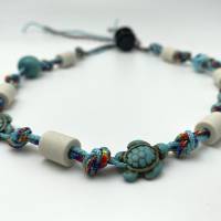 EM Keramik Halsband, Halskette, Schmuckband, Armband für Hund und Mensch - colorful life - turtle Bild 4