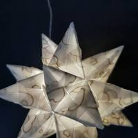 Origami Bastelset Bascetta 10 Sterne transparent mit Herzen 5,0 cm x 5,0 cm Bild 1