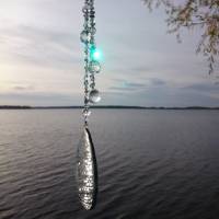 Mobile / Suncatcher 44 cm Glas Fluorit Regenbogenkristall Bild 1