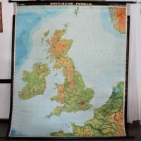 alte Landkarte Schule Britische Inseln Bild 1