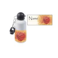 Aluminium Trinkflasche Motiv Basketball mit Name / Personalisierbar / 500ml Bild 1
