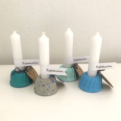 Pustekuchen, süßer Mini-Beton-Gugl verschiedene Farben, Pünktchen, ca. 4 cm