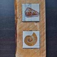 Holzbild mit Fliese  * Ocean * aus Palettenholz und handgefertigten Fliesen Bild 1