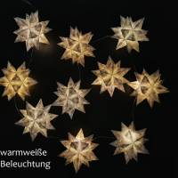 Origami Bastelset Bascetta 10 Sterne transparent mit Herzen Tatzen Pfoten 5,0 cm x 5,0 cm Bild 2