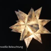 Origami Bastelset Bascetta 10 Sterne transparent mit Herzen Tatzen Pfoten 5,0 cm x 5,0 cm Bild 5
