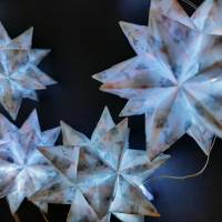 Origami Bastelset Bascetta 10 Sterne transparent mit Herzen Tatzen Pfoten 5,0 cm x 5,0 cm Bild 9