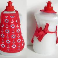 Spülmitteflaschen-Schürze rote Spülischürze,Mitbringsel, Gastgeschenk Spüliflasche-Schürze, Spülmitteflaschen-Schürze, Bild 3