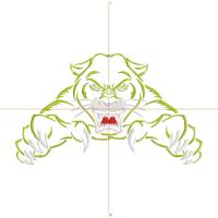Angry Panther Stickdatei 18x10cm, Sofortdownload Bild 1
