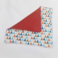 Spültuch Dreieck  terracotta, 3-lagig nachhaltiges Putztuch, Waffelpique, Putzlappen Baumwolle, Größe 19x19cm, zerowaste Bild 1