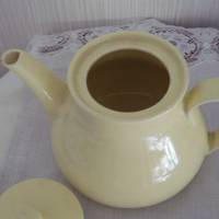 Kleine, gelbe  Teekanne aus Keramik von Waku foreign Feuerfest Bild 4