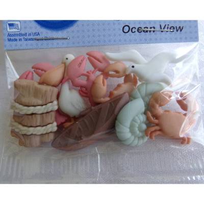 Dress it up Knöpfe     Meeressicht    (1 Pck.)      Ocean View     Kinderknöpfe