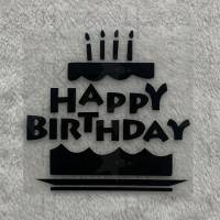 Bügelbild - Torte / Happy Birthday - viele mögliche Farben Bild 1