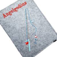 Hülle / Etui für den Angelpass / Angelschein Angelrute personalisierbar mit Namen Angelgedöns Bild 2