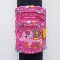 Handgelenkbörse "INDIAN ELEPHANT"  * mit Reißverschluss * Geldtasche * Portemonnaie * Pulstasche * Pink * Bild 2
