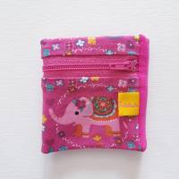 Handgelenkbörse "INDIAN ELEPHANT"  * mit Reißverschluss * Geldtasche * Portemonnaie * Pulstasche * Pink * Bild 4