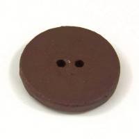 1 Knopf ca 5 cm Keramikknopf aus braun-schwarzem Ton mit metallisch glänzender Glasur Bild 5