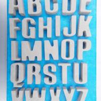 ABC komplett  26 Buchstaben Beton Betonbuchstaben Wörter Schriftzug Bild 1