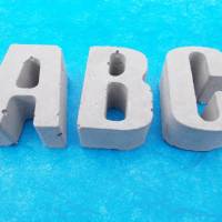ABC komplett  26 Buchstaben Beton Betonbuchstaben Wörter Schriftzug Bild 3