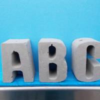 ABC komplett  26 Buchstaben Beton Betonbuchstaben Wörter Schriftzug Bild 4