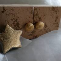 X MAS  Weihnachtlicher Schriftzug aus Beton - Buchstaben + Stern in wunderschöner Holzkiste Bild 2
