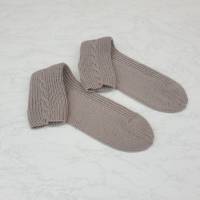 Handgestrickte Socken mit  Kaschmir  Größe 38/39 einfarbig ➜ Bild 4