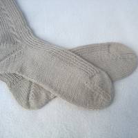 Handgestrickte Socken mit  Kaschmir  Größe 38/39 einfarbig ➜ Bild 5