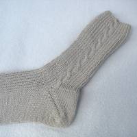 Handgestrickte Socken mit  Kaschmir  Größe 38/39 einfarbig ➜ Bild 6