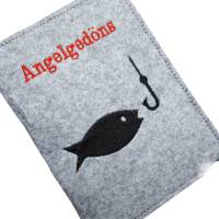 Hülle / Etui für den Angelpass / Angelschein Fisch Angelhaken personalisierbar mit Namen Angelgedöns Bild 2