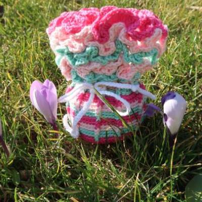 Häkelanleitung Beutelchen ,,Rüschiee!