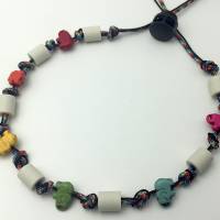 EM Keramik Halsband, Halskette, Schmuckband, Armband für Hund und Mensch - Elefanten Bild 1