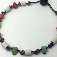 EM Keramik Halsband, Halskette, Schmuckband, Armband für Hund und Mensch - Elefanten Bild 3