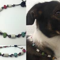 EM Keramik Halsband, Halskette, Schmuckband, Armband für Hund und Mensch - Elefanten Bild 4