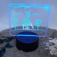 Memoboard, Leuchttafel, abwischbar, beschreibbare LED-Leuchte mit Farbwechsel, Geschenkidee Bild 4