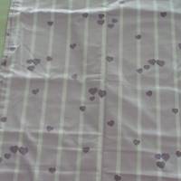 1 Bettbezug aus Baumwolle in flieder mit weißen Streifen und lila Herzen aus den 80er Jahren. Bild 2