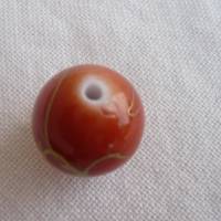 Perlenset -rotbraune große Perlen Bild 2