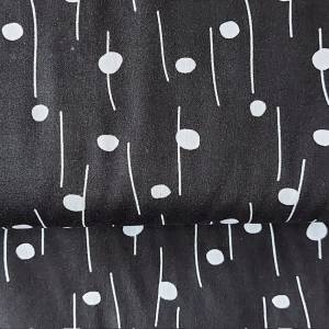 Baumwollstoff - Muster Punkt-Strich in schwarz/weiß - ab 25 cm Bild 2