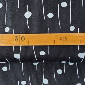 Baumwollstoff - Muster Punkt-Strich in schwarz/weiß - ab 25 cm Bild 3
