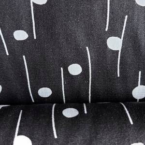 Baumwollstoff - Muster Punkt-Strich in schwarz/weiß - ab 25 cm Bild 4