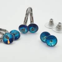 1 Paar Ohrringe Swarovski Rivoli Crystal Bermuda Blue Bild 1