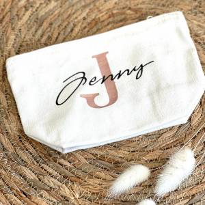 Kosmetiktasche Kleine Tasche personalisiert mit Innentext in weiß / Geschenk Valentinstag Muttertag / Geschenk für Ehefr Bild 7