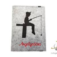 Hülle / Etui für den Angelpass / Angelschein Angler Steg  personalisierbar mit Namen Angelgedöns Bild 1
