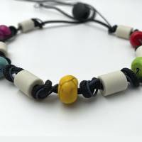 EM Keramik Halsband, Halskette, Schmuckband, Armband für Hund und Mensch - kunterbunt Bild 1