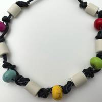 EM Keramik Halsband, Halskette, Schmuckband, Armband für Hund und Mensch - kunterbunt Bild 2