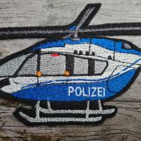 Polizei Helikopter Stickdatei 18x7cm, Sofortdownload Bild 4
