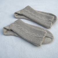 Handgestrickte Socken mit  Kaschmir  Größe 36 bis 37 einfarbig ➜ Bild 1