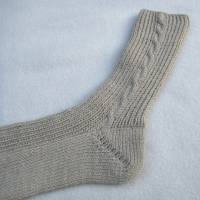 Handgestrickte Socken mit  Kaschmir  Größe 36 bis 37 einfarbig ➜ Bild 3